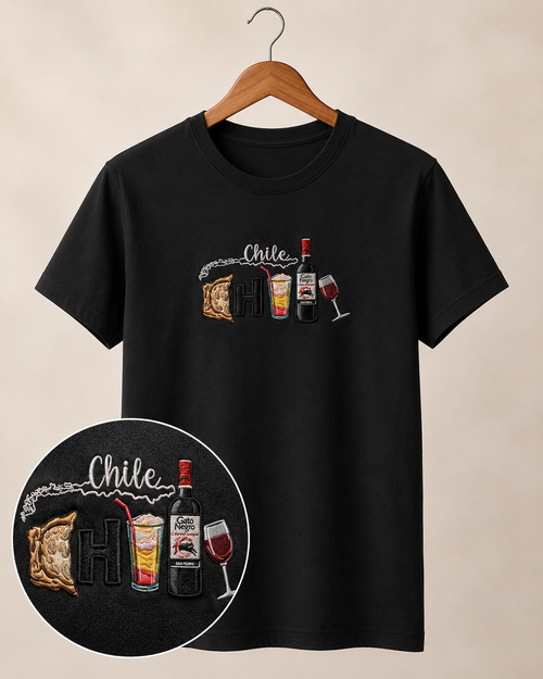 Polera Bordada Fiestas Patrias Chile