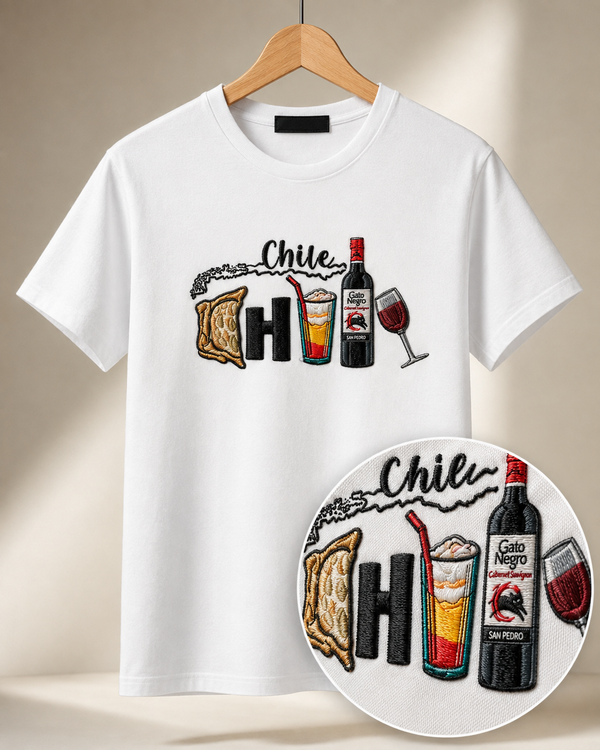 Polera Bordada Fiestas Patrias Chile