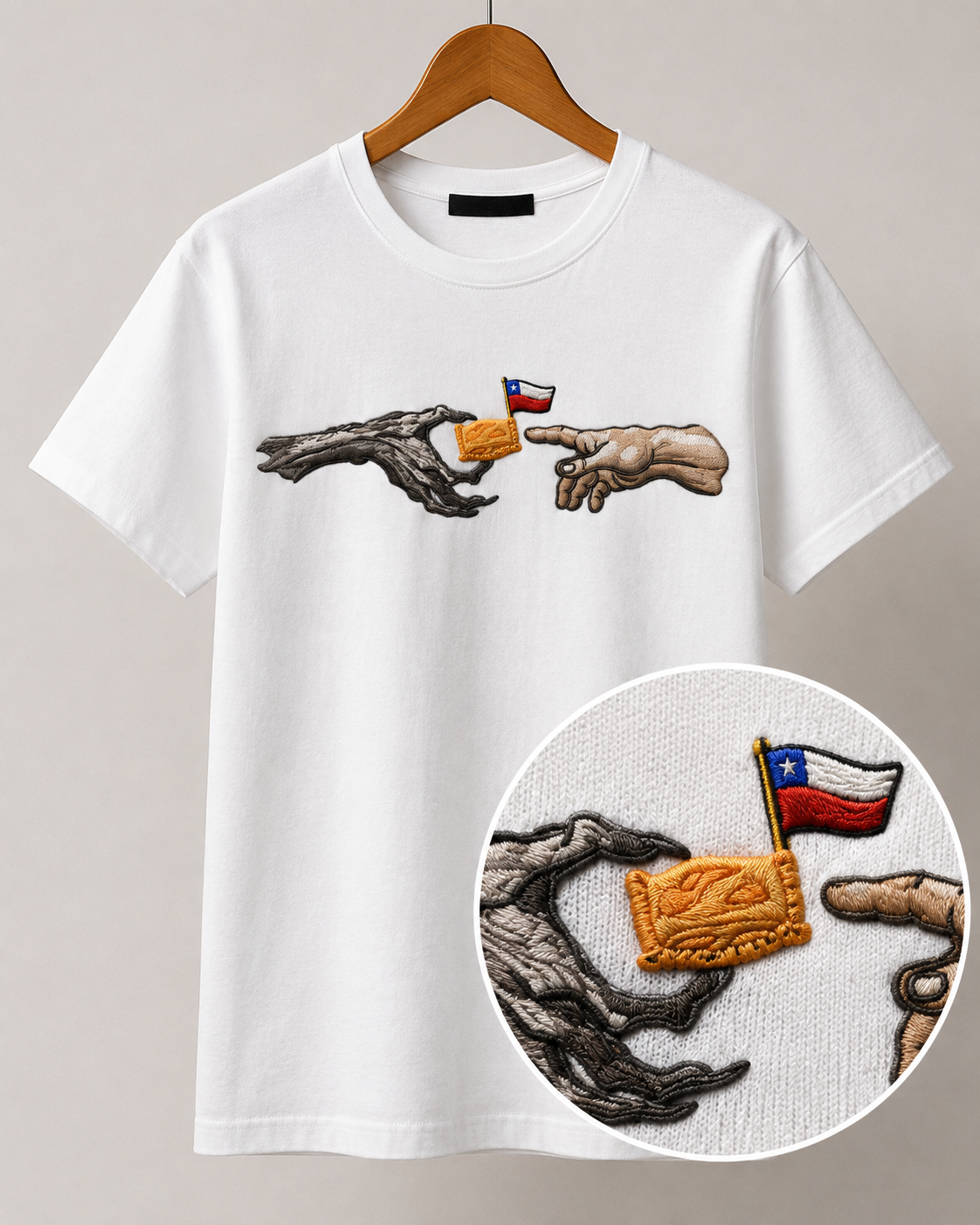 Polera Bordada Fiestas Patrias Chile Empanada 18