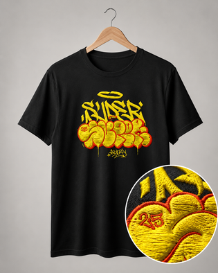 Polera Tren Grafiti Rap Bordada V2