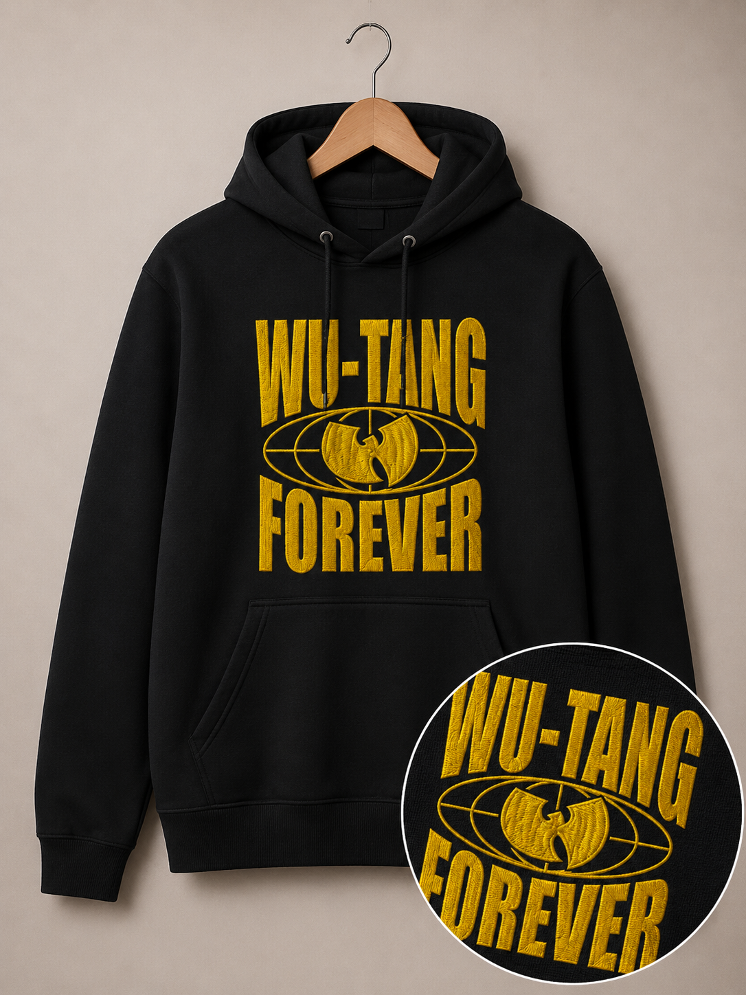Poleron Wutang clan forever Bordado
