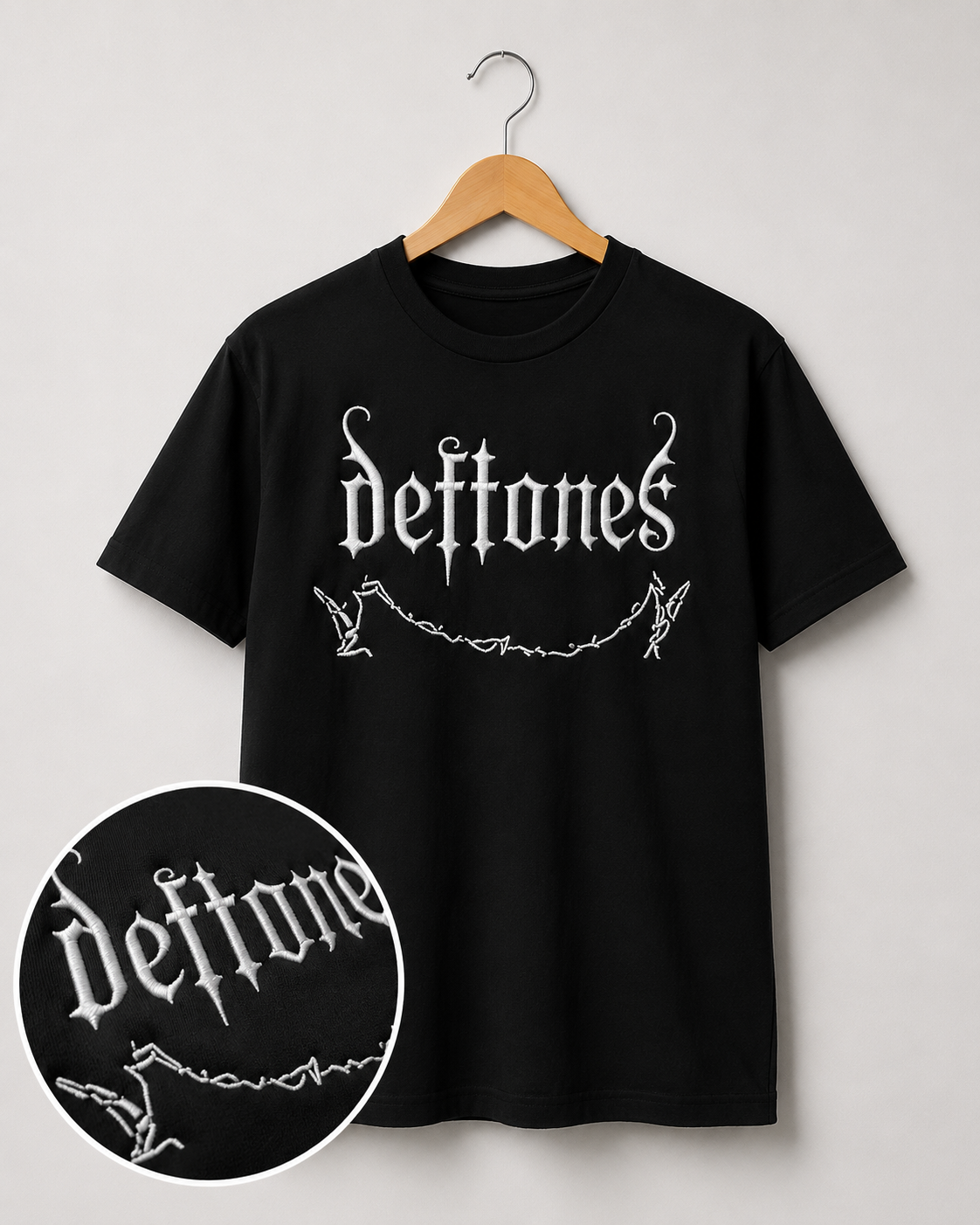 Polera Deftones Bordada