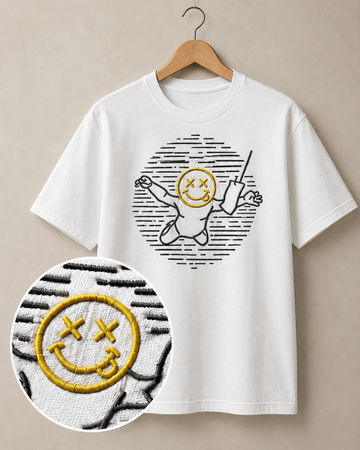 Polera Bordada Nirvana Retro