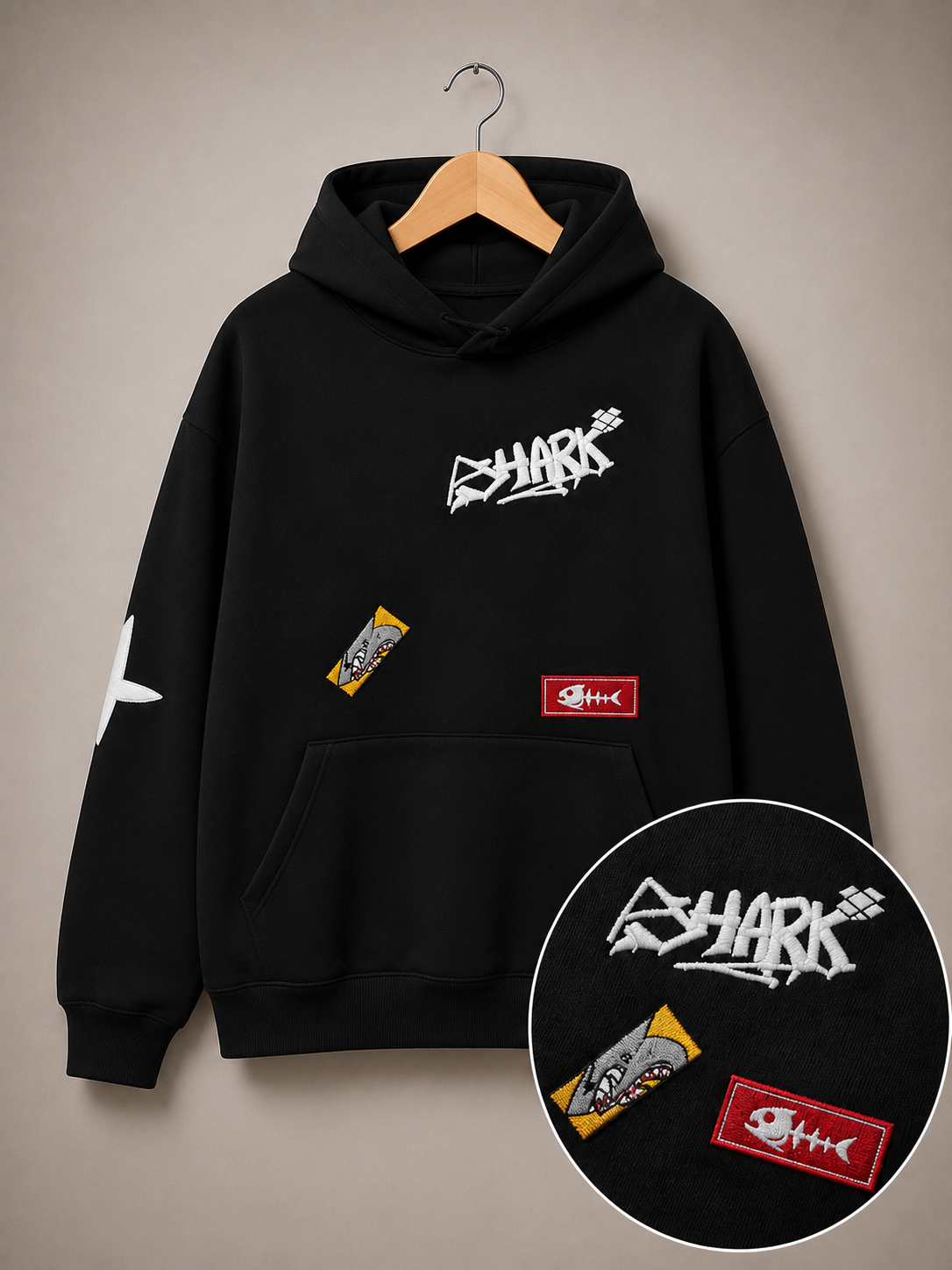 Poleron Shark Bordado