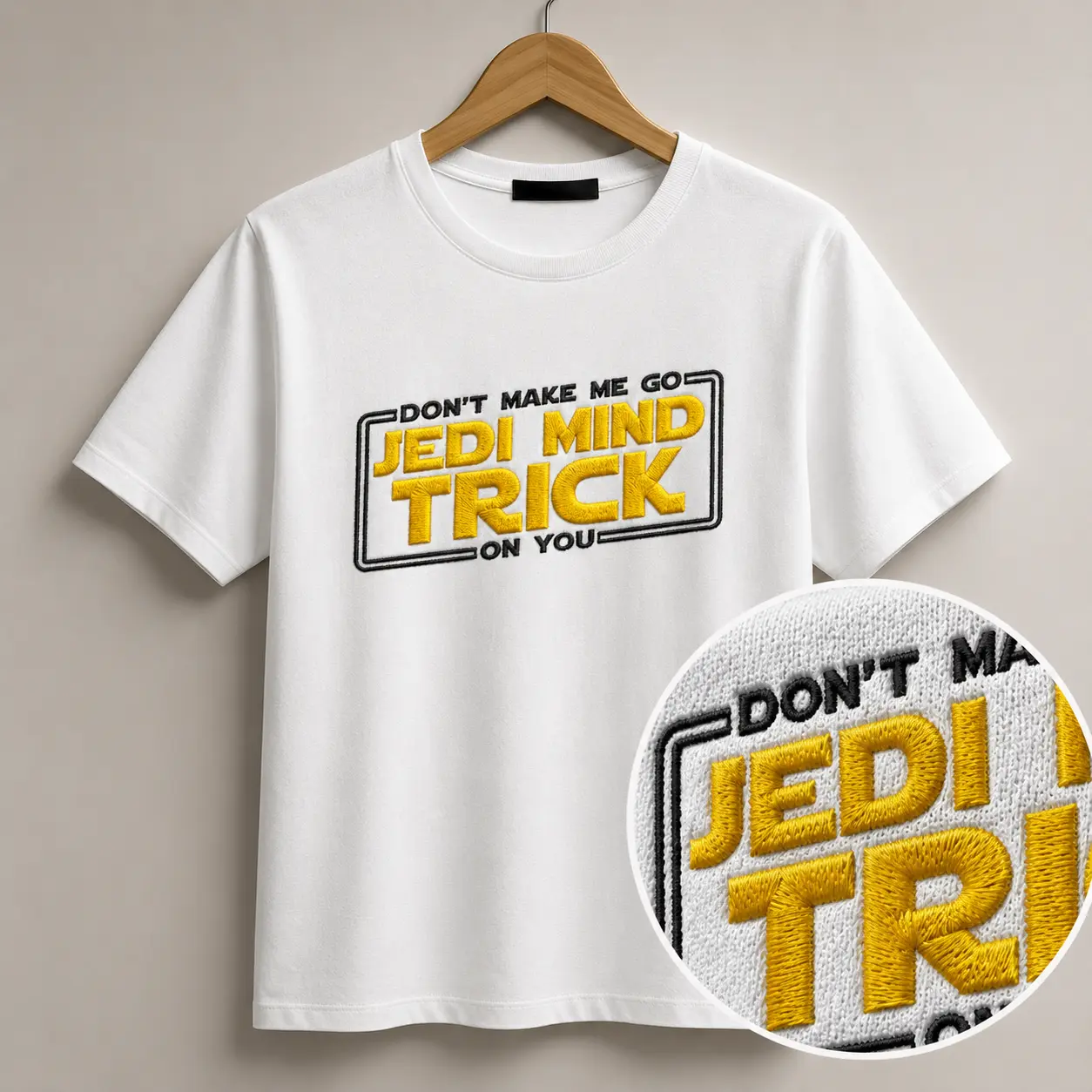 Polera jedi mind trick Bordada