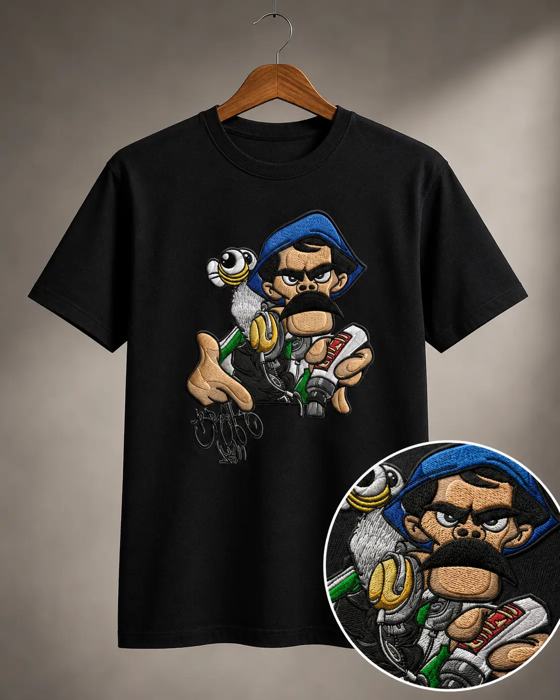 Polera Don Ramon Raper Bordada