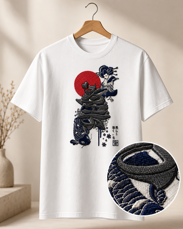 Polera Japonesa Bordada