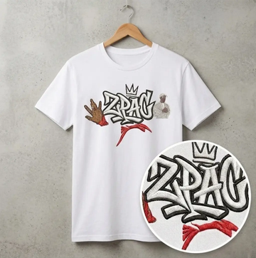 Polera 2Pac Bordada V2