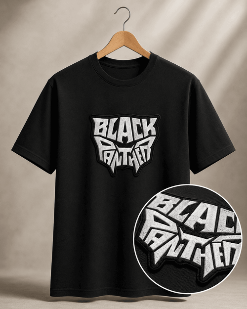 Polera Black Panther Bordada