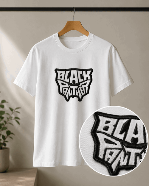 Polera Black Panther Bordada
