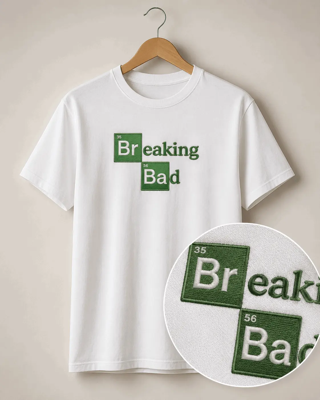 Polera Breaking Bad Logo Bordada