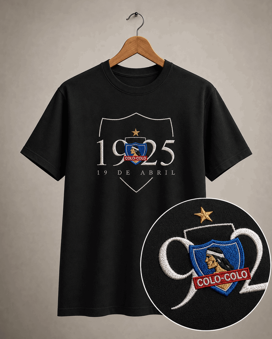 Polera Colo Colo 1925 Bordada