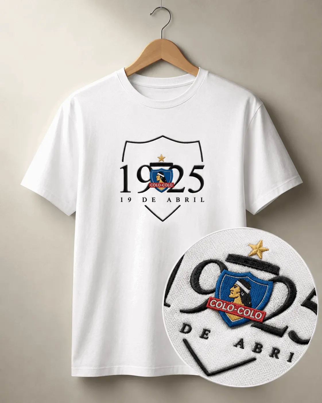 Polera Colo Colo 1925 Bordada