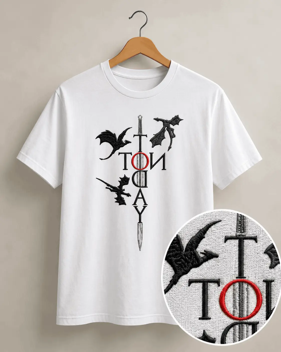 Polera Game Of Thones Daenerys Bordada - Mi tienda