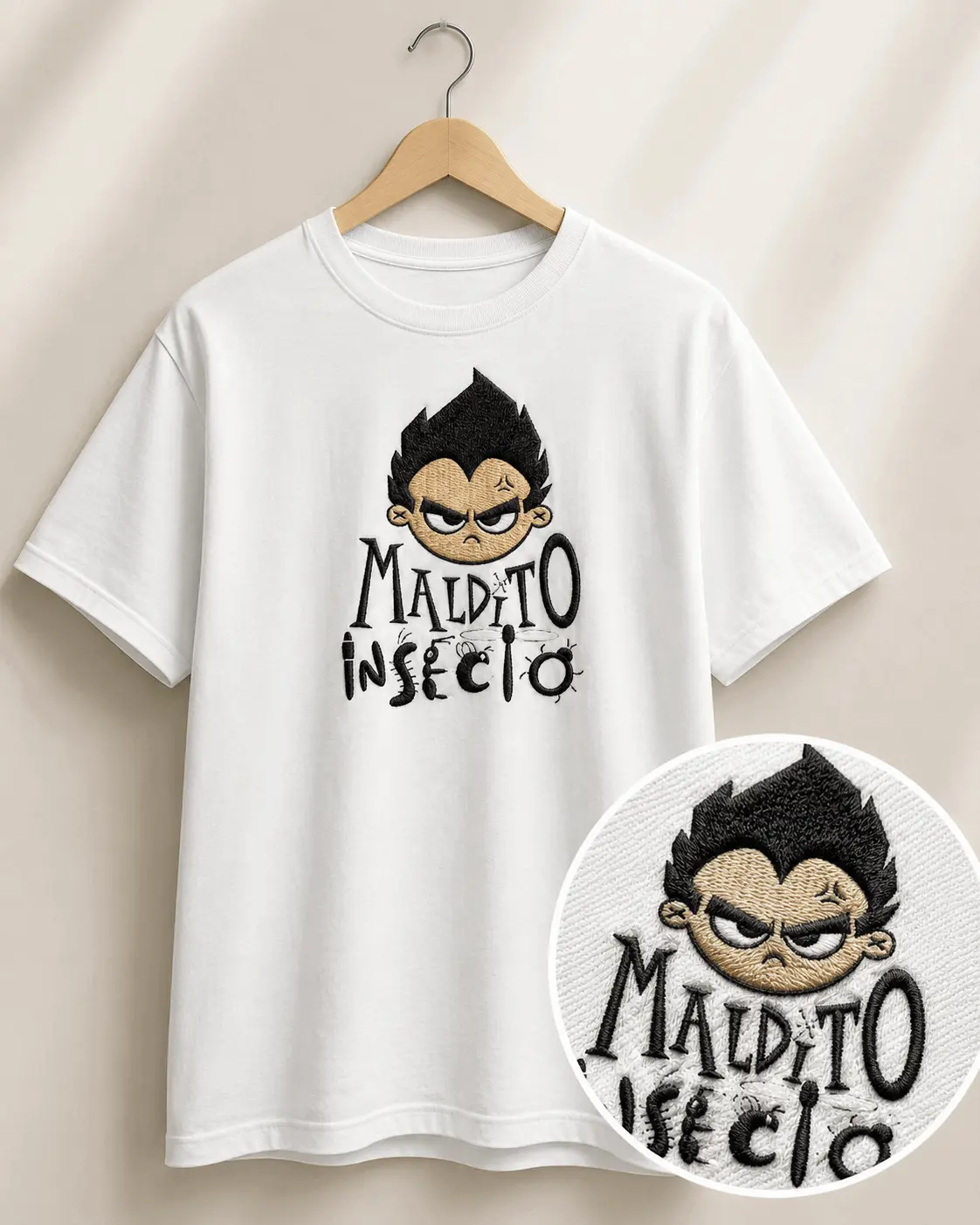 Polera Maldito Insecto Bordada