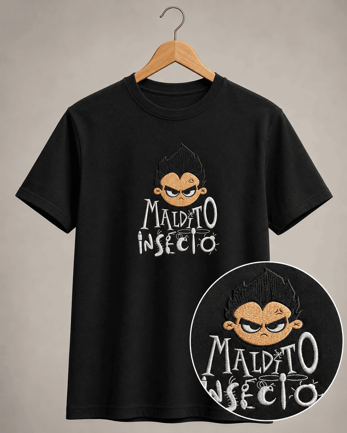 Polera Maldito Insecto Bordada