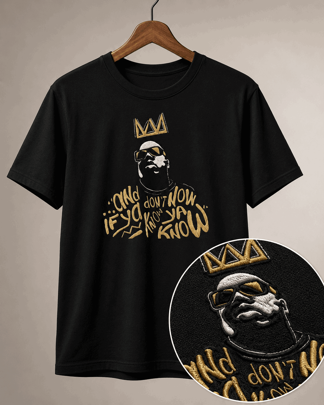 Polera Notorious B.I.G Bordada