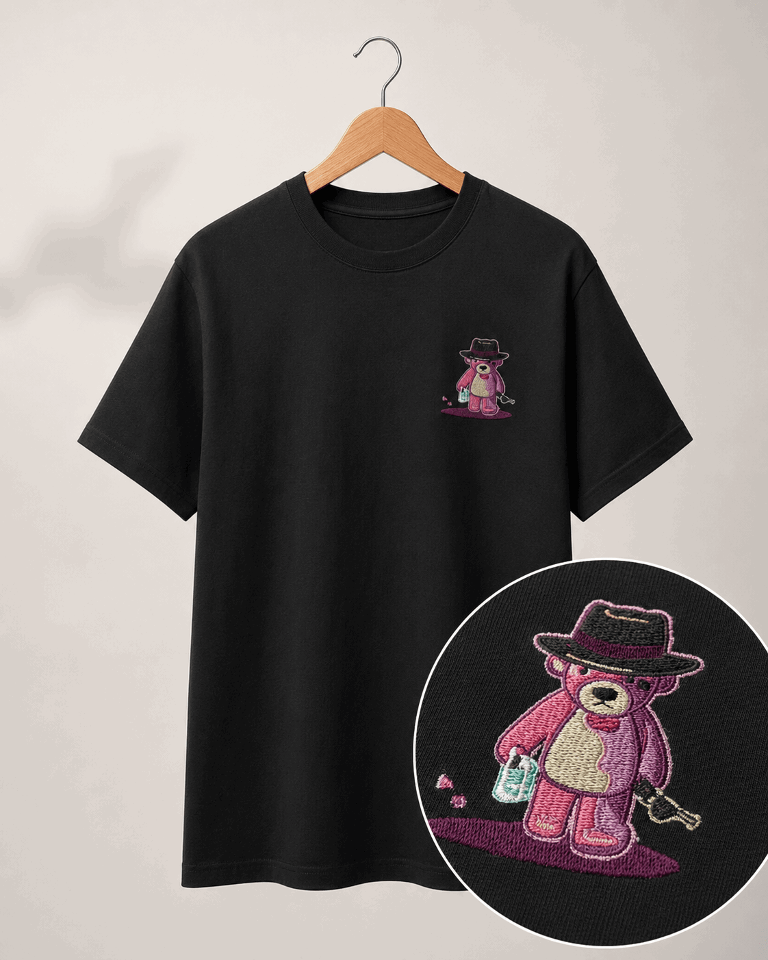 Polera Oso Breaking Bad Bordada